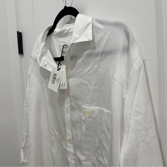 Leset x Dr Loretta Button Down SPF Oversized White Shirt One Size - Picture 13 of 14